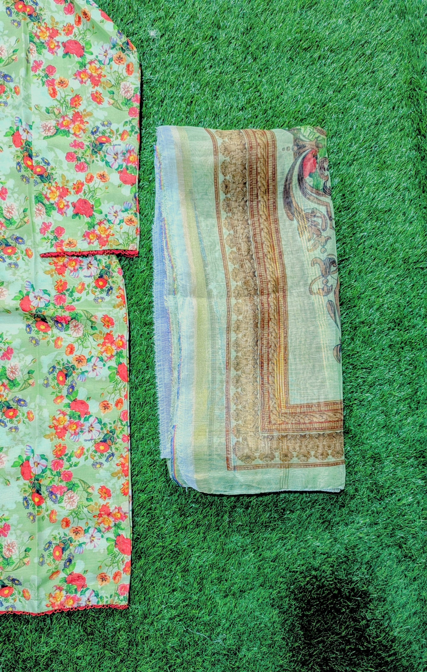 Stitched Swiss Lawn 3 Piece with Diamond Duppata & Trauser