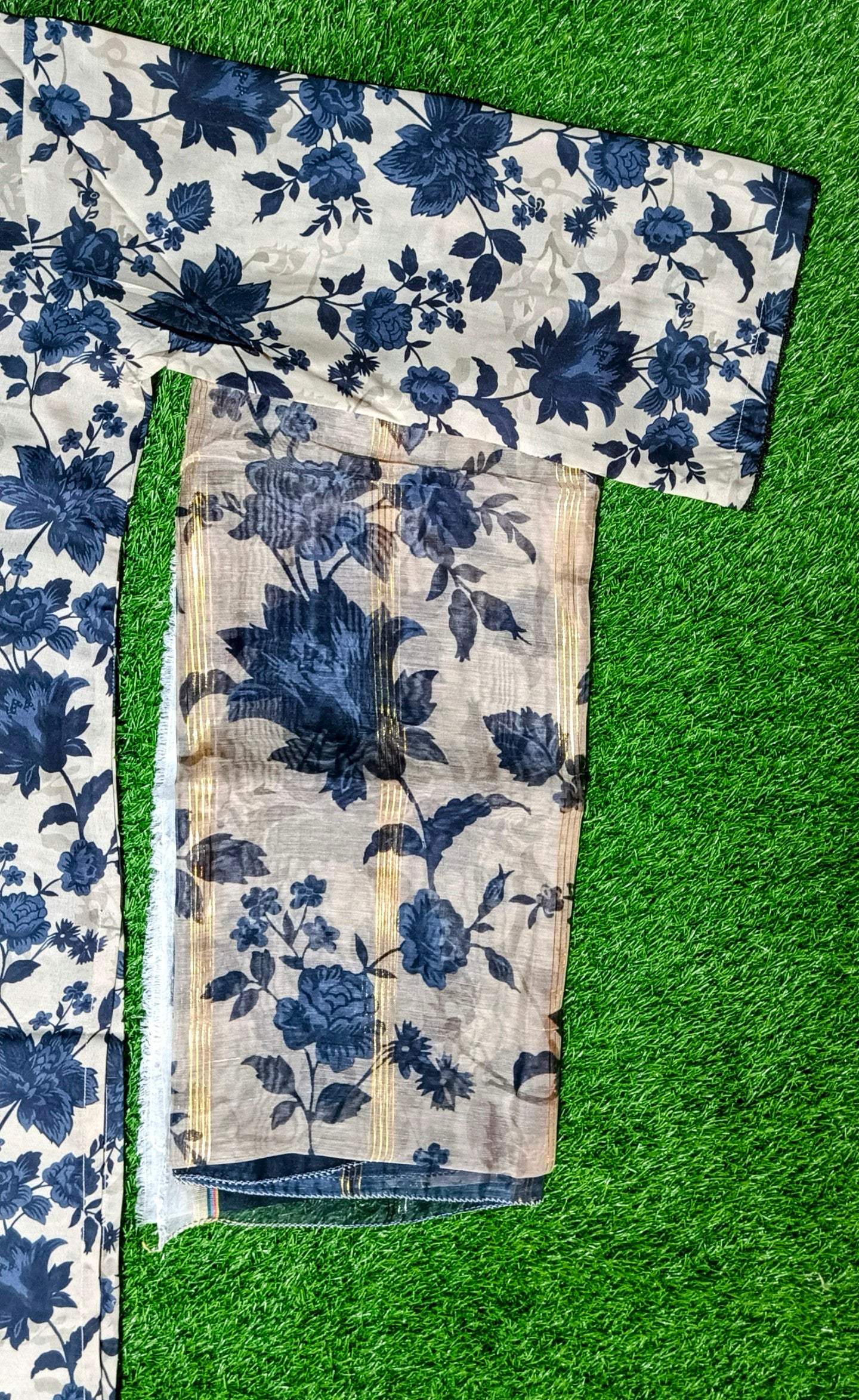 Stitched Swiss Lawn 3 Piece with Diamond Duppata & Trauser